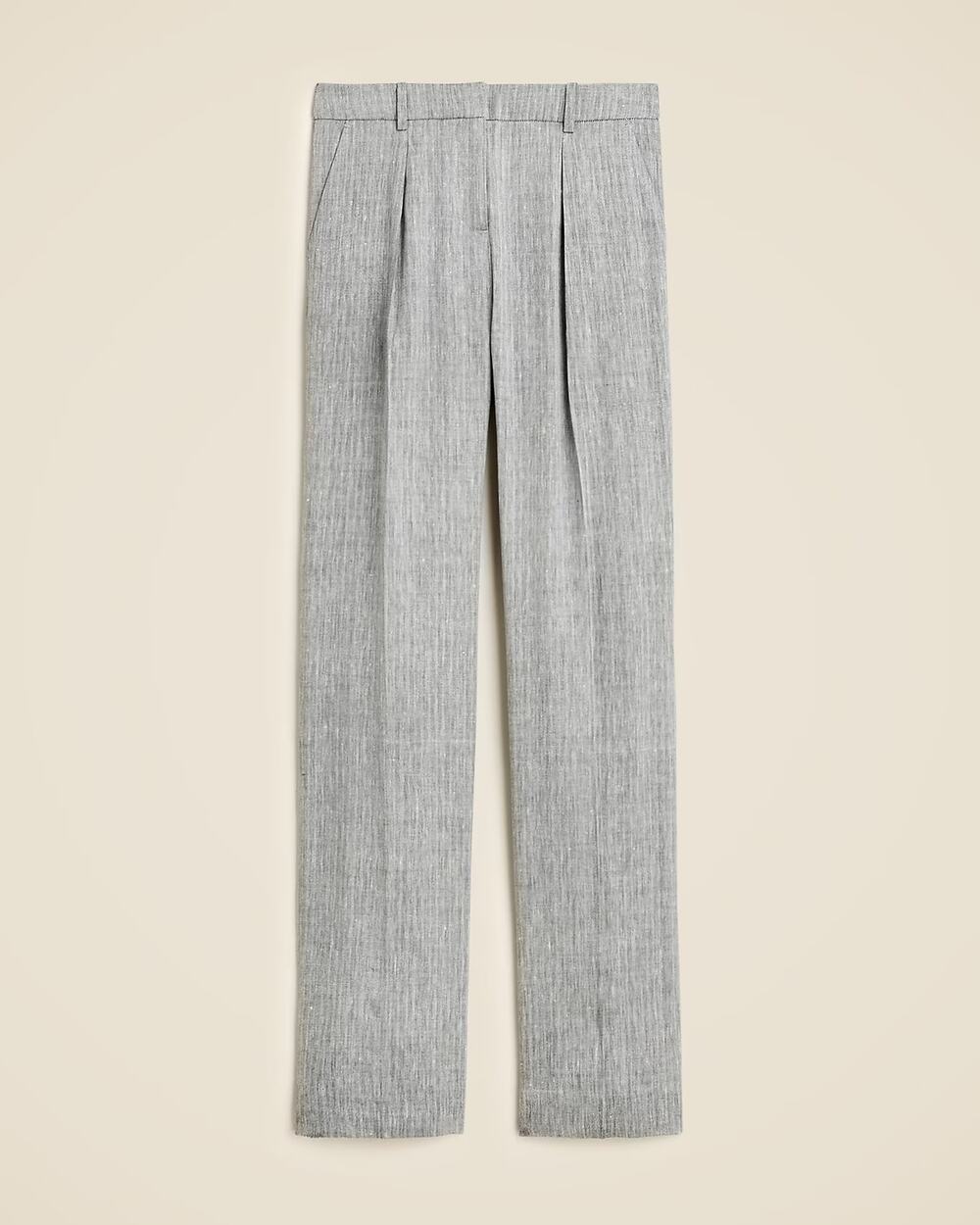 J.Crew Portia pant in herringbone linen blend 6
